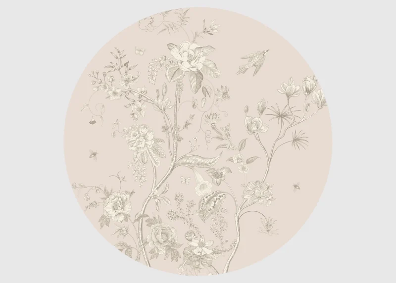 Wall Mural Vintage Florals, 140 x 140 cm, CR 3337 - Image 2