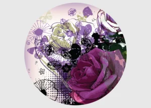 Wall Mural Flower Collage, 70 x 70 cm, CR 3221 - Image 2