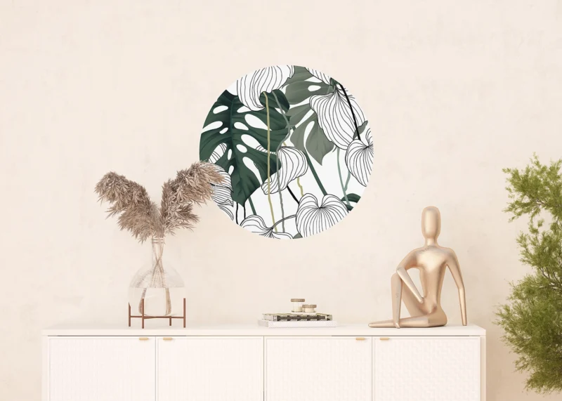 Wall Mural Vector Leaves, 70 x 70 cm, CR 3223 - Image 3