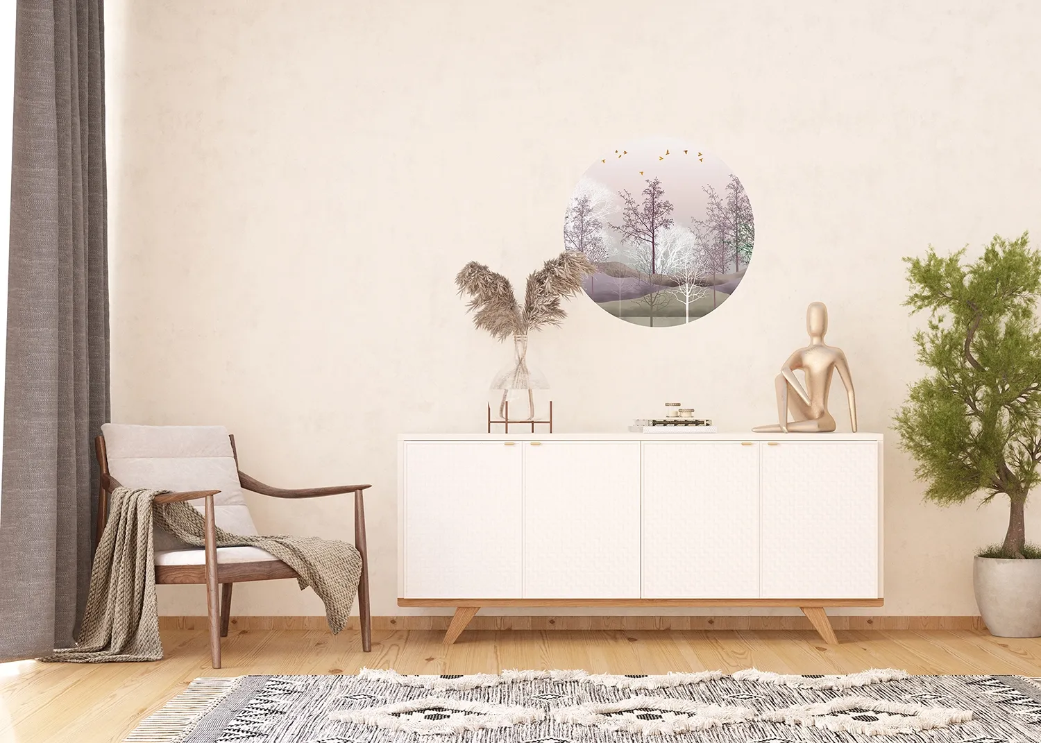 CR_3233_INTERIOR_1-1.webp Wall Mural Mystical Forest, 70 x 70 cm, CR 3233