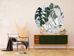 Wall Mural Vector Leaves, 140 x 140 cm, CR 3323 - Image 3