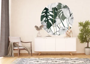 Wall Mural Vector Leaves, 140 x 140 cm, CR 3323 - Image 4