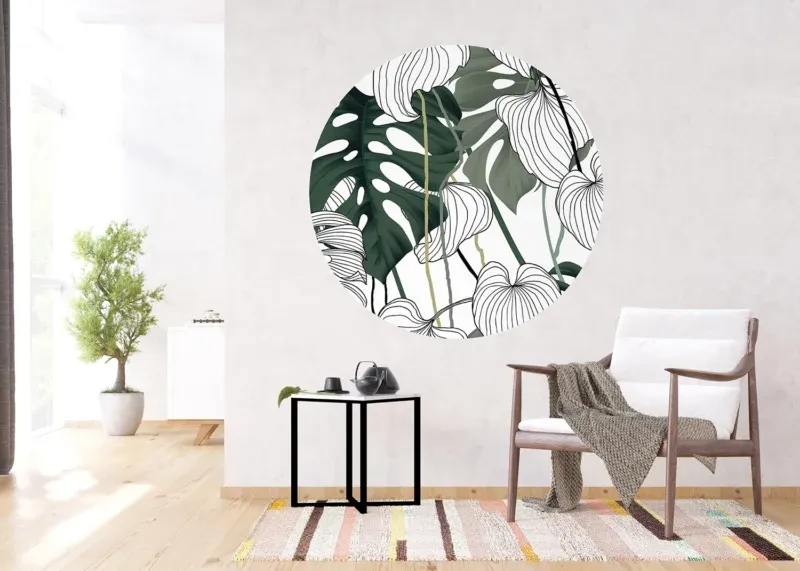Wall Mural Vector Leaves, 140 x 140 cm, CR 3323 - Image 5