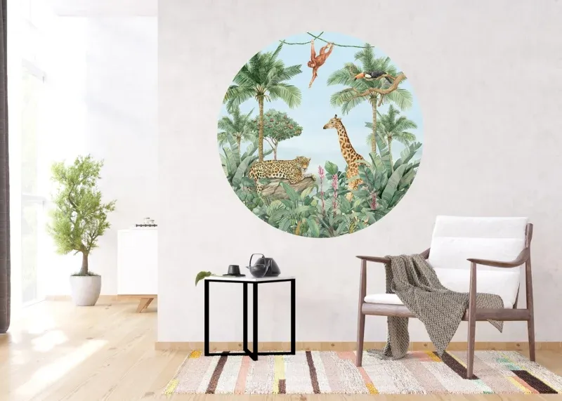 Wall Mural Watercolor Jungle, 140 x 140 cm, CR 3327 - Image 3
