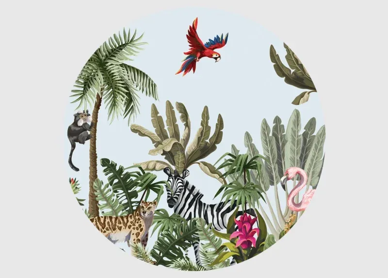 Wall Mural Vector Jungle, 140 x 140 cm, CR 3335 - Image 2