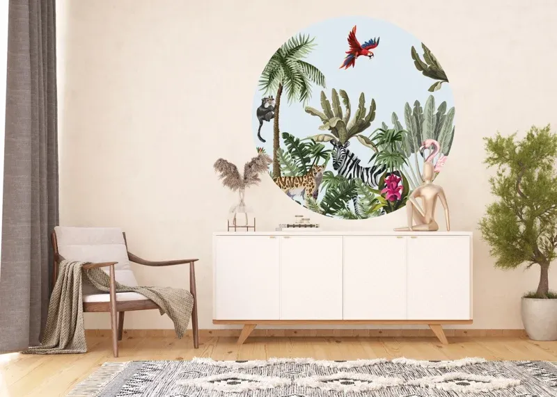 Wall Mural Vector Jungle, 140 x 140 cm, CR 3335 - Image 3