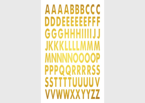 Stickers ABC Gold, 7.5 x 12.3 cm, DKL 350004