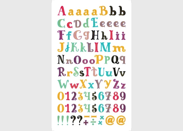 Stickers ABC, 7.5 x 12.3 cm, DKL 350007