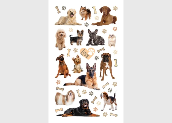 Stickers Dogs, 7.5 x 12.3 cm, DKL 350021