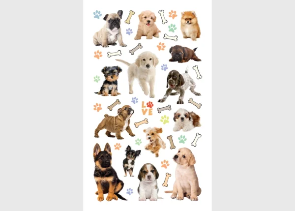 Stickers Puppies, 7.5 x 12.3 cm, DKL 350023