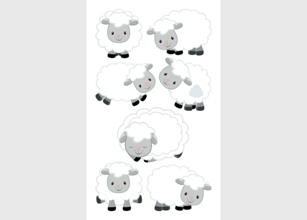 Stickers Sheeps, 7.5 x 12.3 cm, DKL 350029