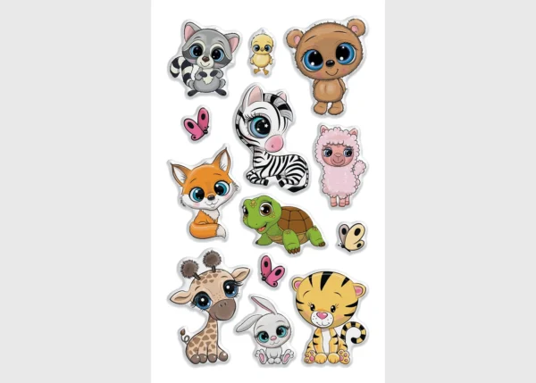 Stickers Animals, 7.5 x 12.3 cm, DKL 350038