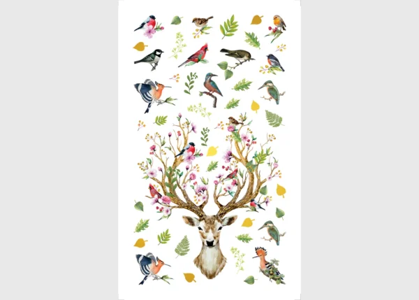 Stickers Deer, 7.5 x 12.3 cm, DKL 350041