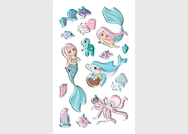 Stickers Mermaids, 7.5 x 12.3 cm, DKL 350044