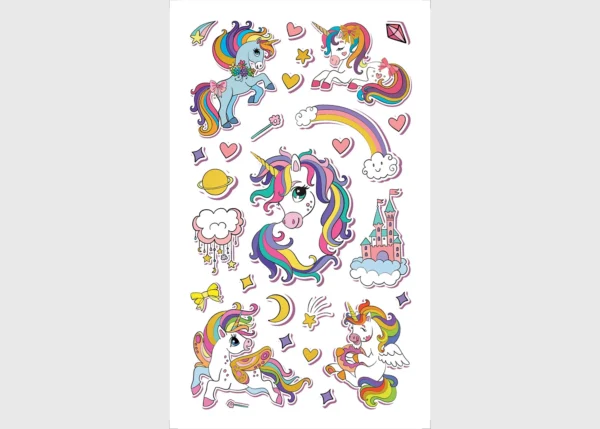 Stickers Magic Unicorn, 7.5 x 12.3 cm, DKL 350049