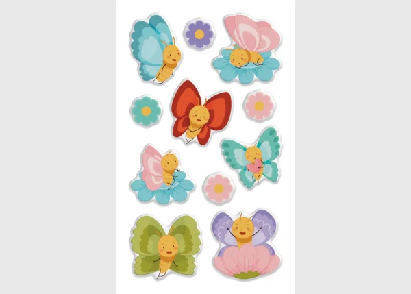 Stickers Butterflies, 7.5 x 12.3 cm, DKL 350058