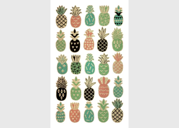 Stickers Pineapple, 7.5 x 12.3 cm, DKL 350065