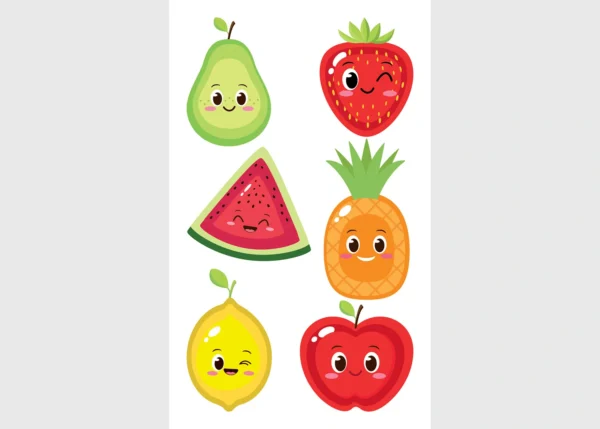 Stickers Fruits, 7.5 x 12.3 cm, DKL 350069