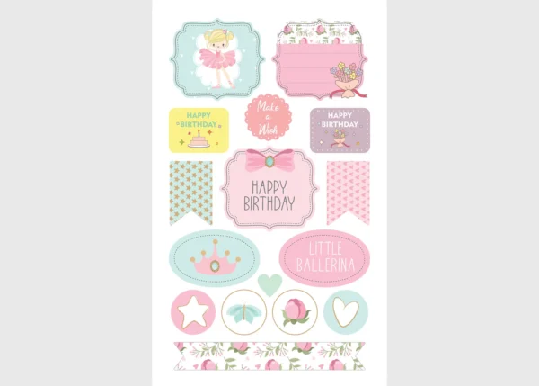 Stickers Happy Birthday, 7.5 x 12.3 cm, DKL 350072