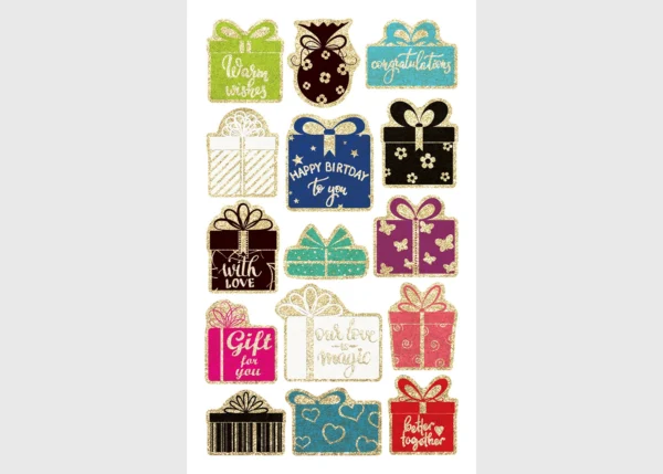 Stickers Gift Boxes, 7.5 x 12.3 cm, DKL 350074