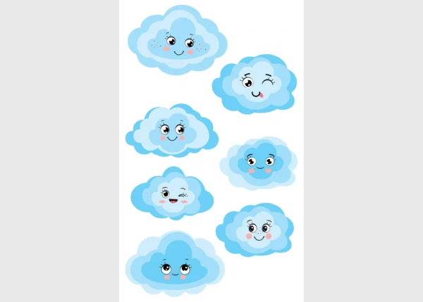 Stickers Clouds, 7.5 x 12.3 cm, DKL 350080