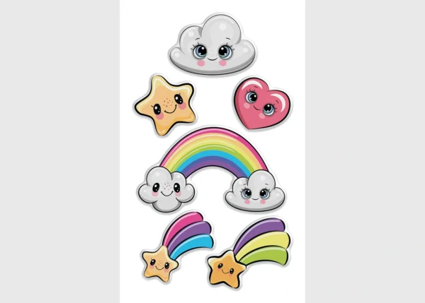 Stickers Clouds, 7.5 x 12.3 cm, DKL 350081