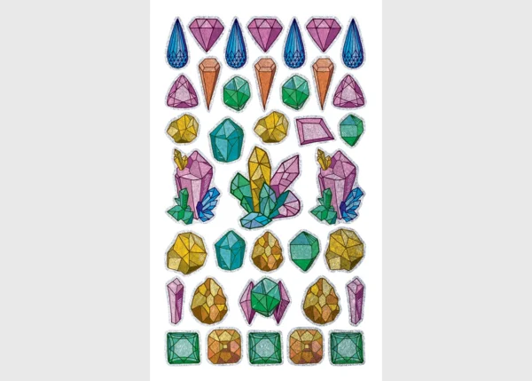 Stickers Shining Crystals, 7.5 x 12.3 cm, DKL 350085