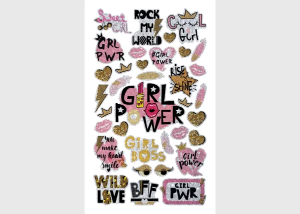 Stickers Girl Power, 7.5 x 12.3 cm, DKL 350090