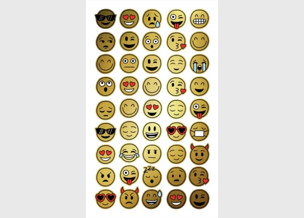 Stickers Smile, 7.5 x 12.3 cm, DKL 350093