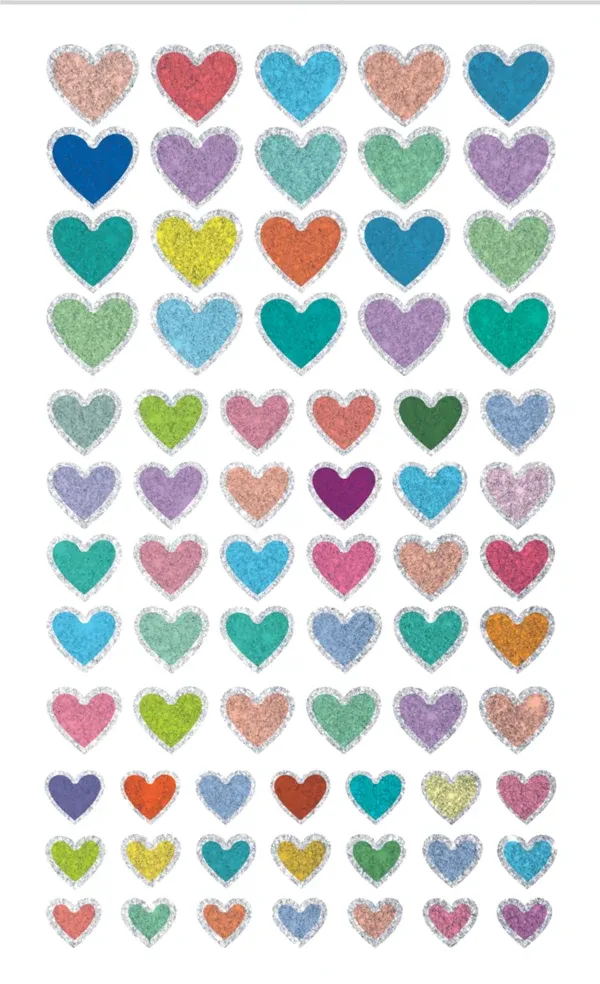 Stickers Hearts, 7.5 x 12.3 cm, DKL 350099