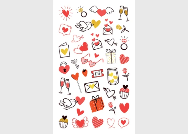 Stickers Love, 7.5 x 12.3 cm, DKL 350111
