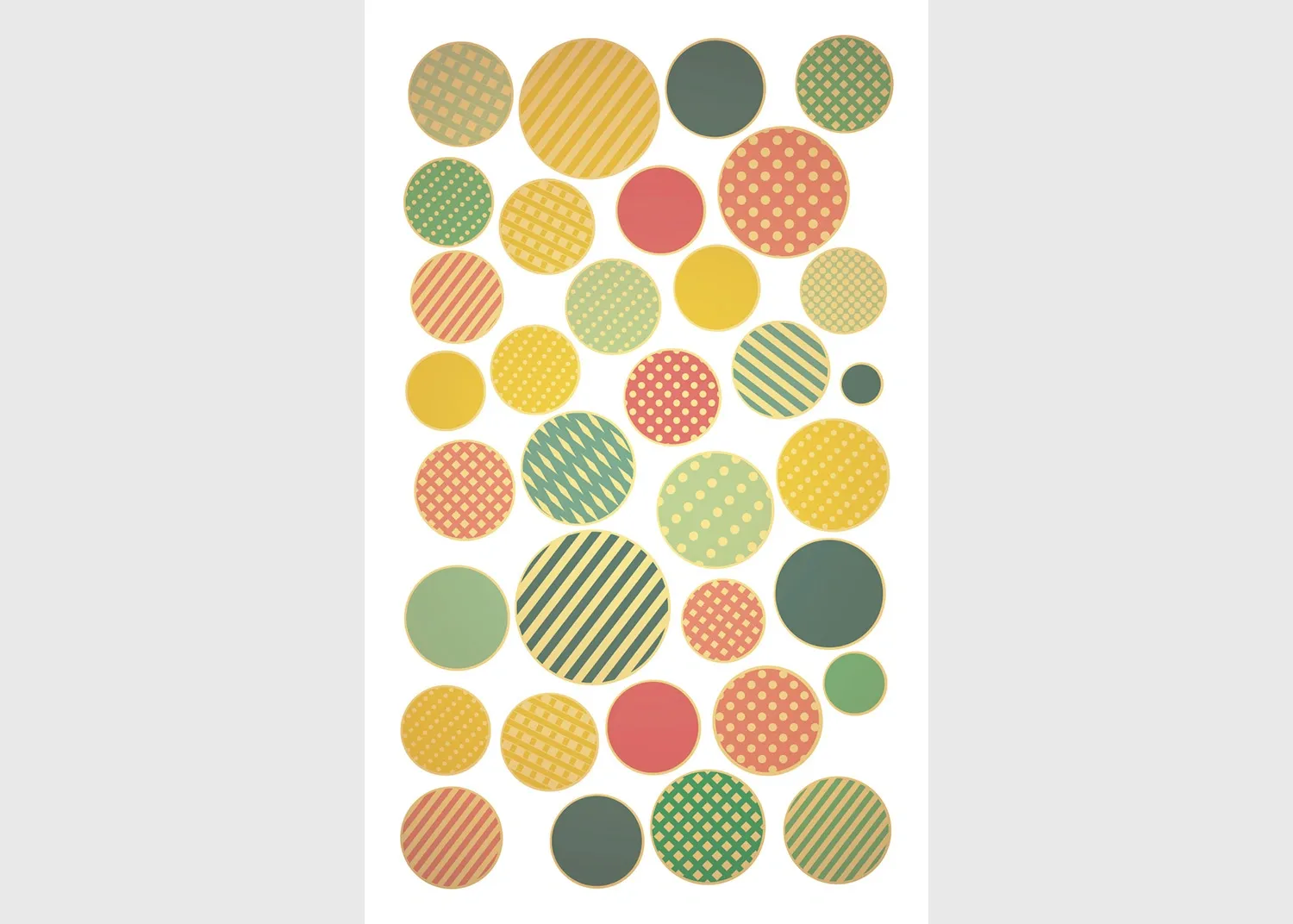 DKL_350115 Stickers Circles, 7.5 x 12.3 cm, DKL 350115
