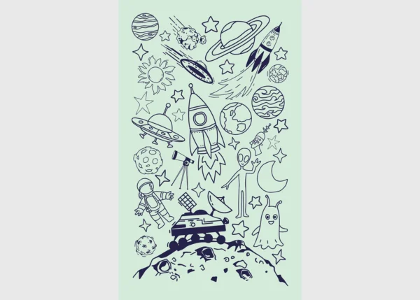 Stickers Cosmos, 7.5 x 12.3 cm, DKL 350124