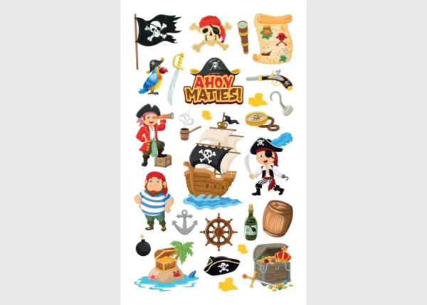 Stickers Pirates, 7.5 x 12.3 cm, DKL 350130
