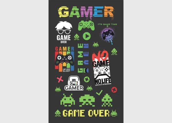 Stickers Games, 7.5 x 12.3 cm, DKL 350144