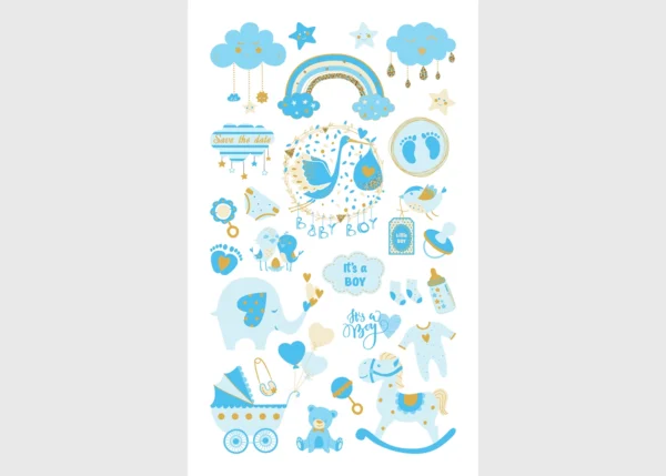 Stickers Baby Boy, 7.5 x 12.3 cm, DKL 350149