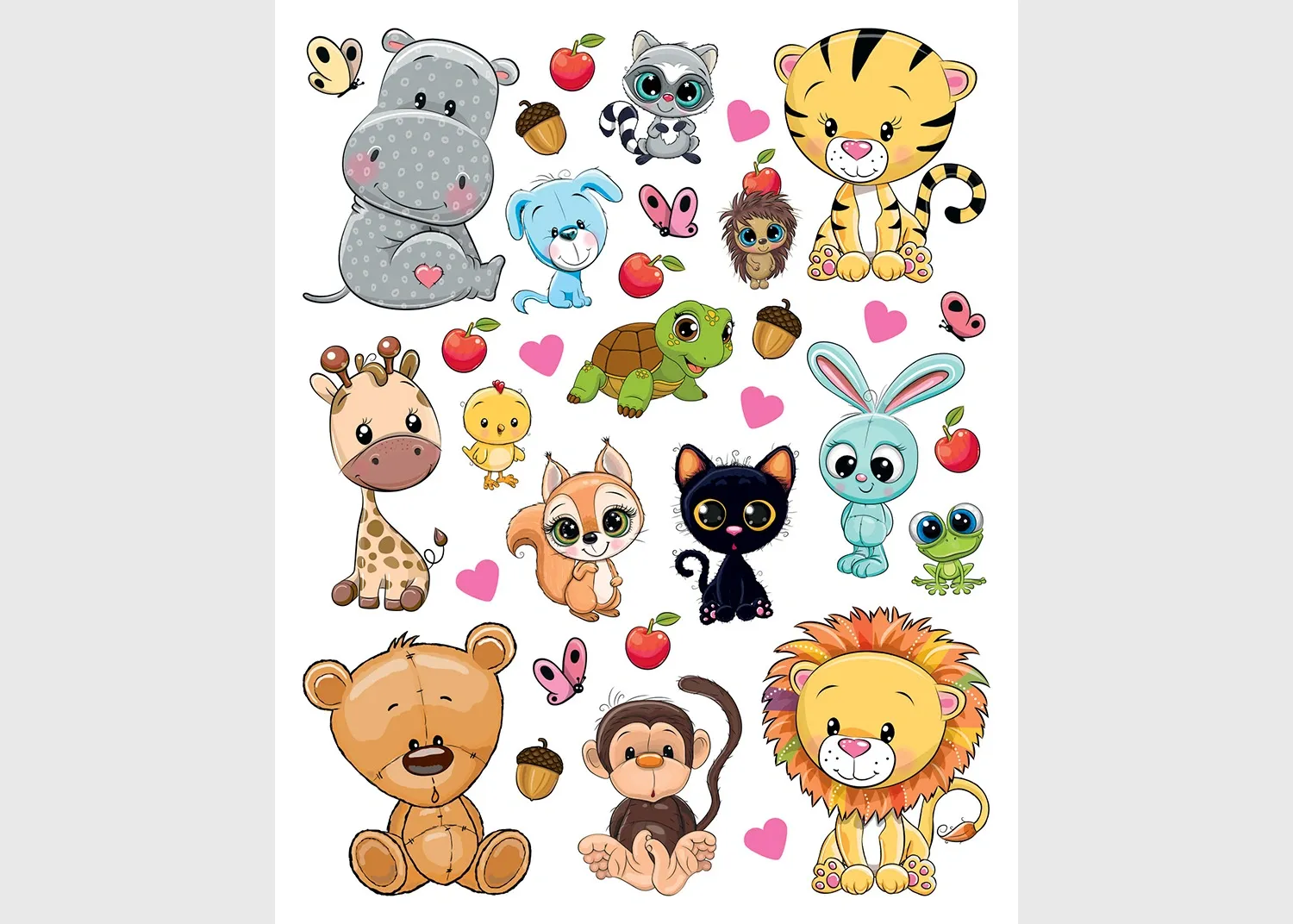 DKL_350400 Stickers Animals, 7.5 x 12.3 cm, DKL 350400
