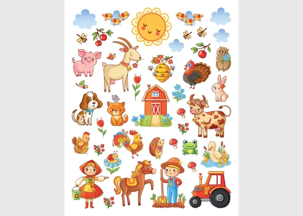 Stickers Farm, 7.5 x 12.3 cm, DKL 350404