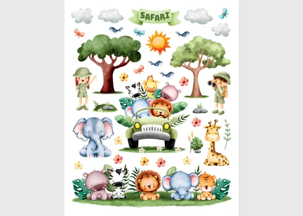 Stickers Jungle, 7.5 x 12.3 cm, DKL 350407