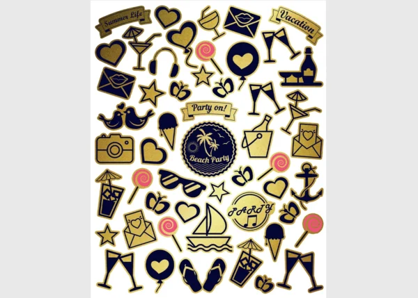 Stickers Happy Holiday, 7.5 x 12.3 cm, DKL 350415