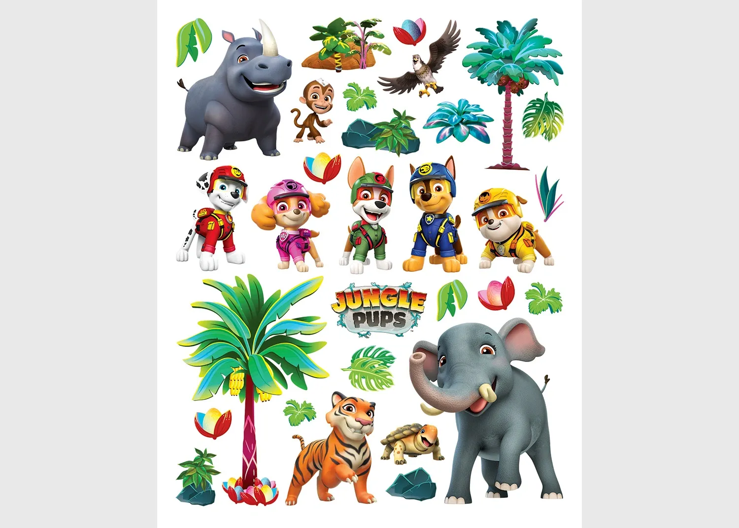 DKL_4669 Stickers Paw Patrol Jungle, 7.5 x 12.3 cm, DKL 4669