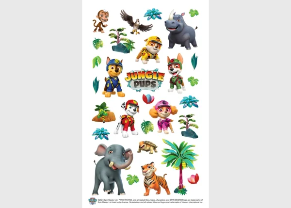 Stickers Paw Patrol Jungle, 7.5 x 12.3 cm, DKL 4670