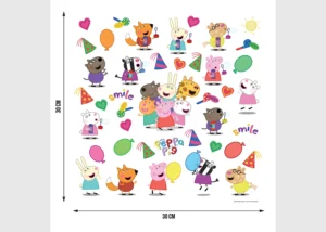 Wall Stickers Peppa Pig All Friends, 30 x 30 cm, DKS 3845 - Image 5