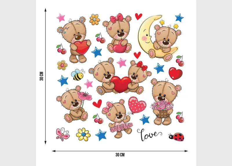 Wall Stickers Bears, 30 x 30 cm, DKS 3913 - Image 5