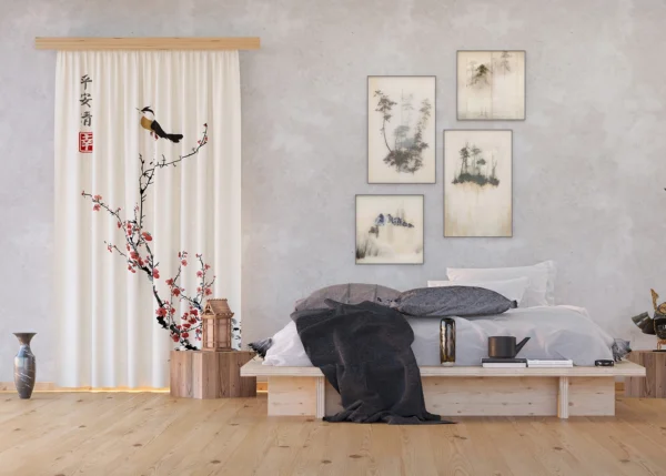 Curtain Watercolor Branch, 140 x 245 cm, FCPL 6595