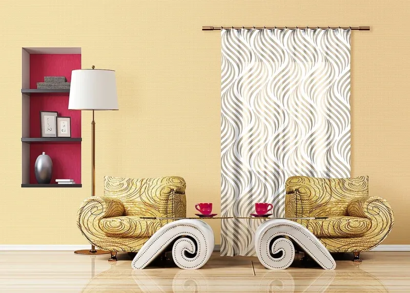 Curtain Beige Ornament, 140 x 245 cm, FCSL 7532 - Image 3