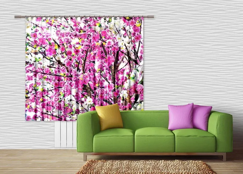 Curtain Pink Floral, 180 x 160 cm, FCSXL 4806 - Image 3
