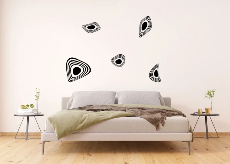 Wall Stickers Black Flock Modern Ornament, 65 x 85 cm, FL 0462 - Image 2