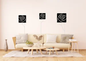 Wall Stickers Roses in the Frame, 65 x 85 cm, FL 0478 - Image 3