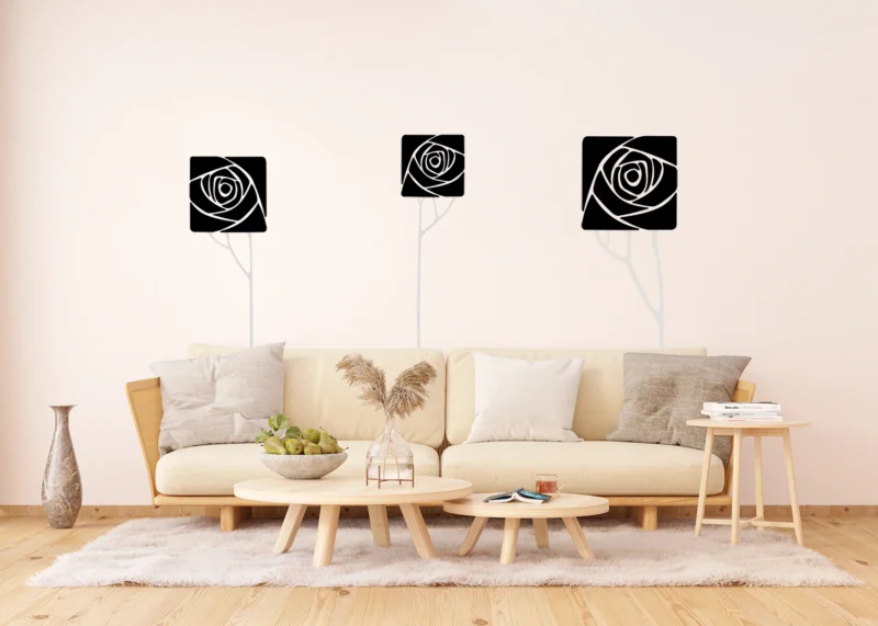 Wall Stickers Roses in the Frame, 65 x 85 cm, FL 0478 - Image 3